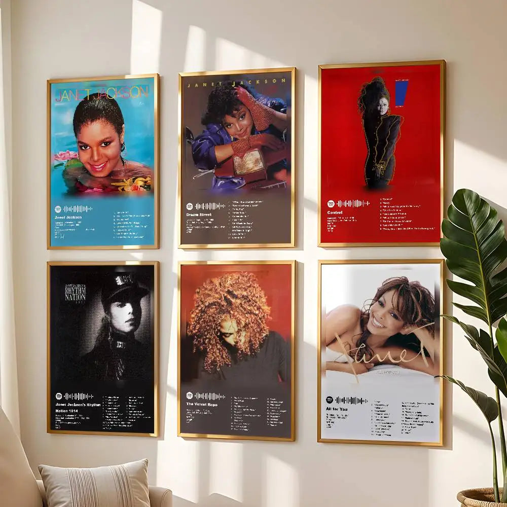 Janet Jackson Album Wall Poster – Waterproof Self-Adhesive Sticker Wall Art Sticker Axl
