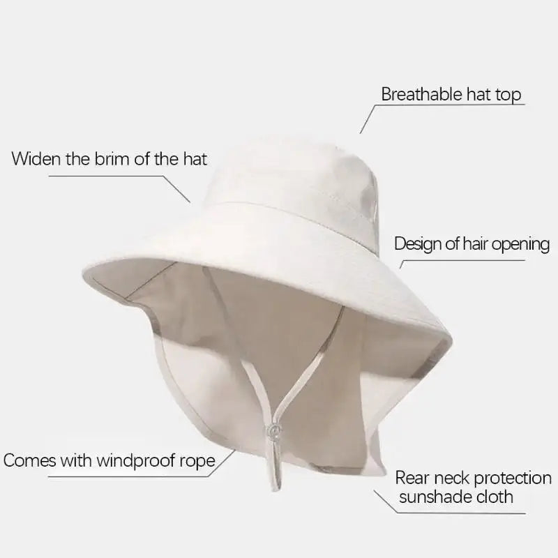 Women's UPF 50+ Wide Brim Sun Hat with Ponytail Slot Wide Brim Sun Hat Axl