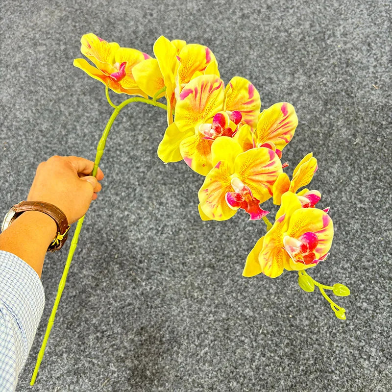Artificial Phalaenopsis Orchid Branch 9 Heads Real Touch 90cm Artificial Orchid Branch Axl 13