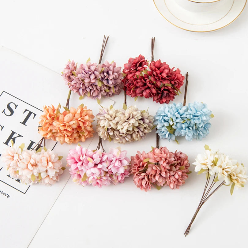 Silk Carnation Artificial Flowers UV Protection – 6 or 18 Pcs Artificial Silk Flowers Axl