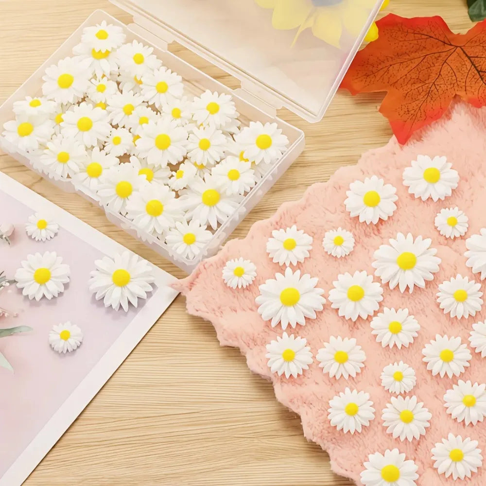 3D Daisy Nail Charms – Resin Flatback Nail Art Decorations Nail Art Charms Axl