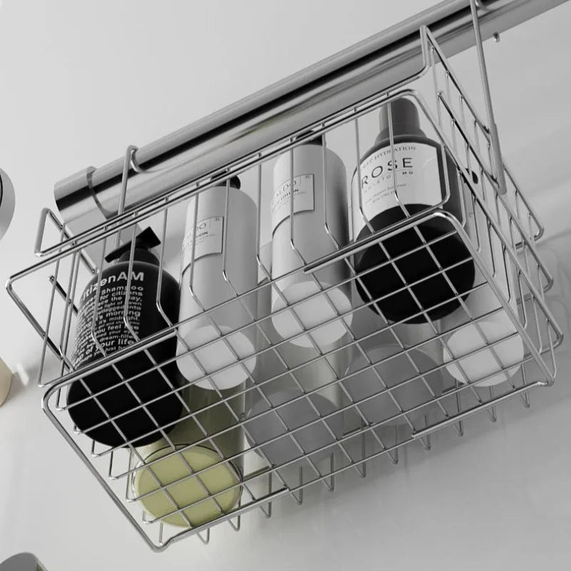 Stainless Steel Floating Wall Basket | Bathroom Storage Rack Bathroom Storage Rack Axl