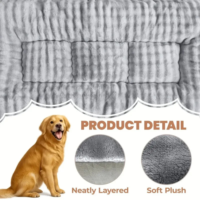 KEMORELA Luxury Plush Pet Bed – Thick Winter Dog & Cat Mat Plush Pet Bed Axl