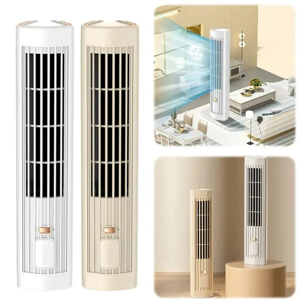Portable Bladeless Tower Fan – 3-Speed Quiet USB-C Desk Fan Portable Tower Fan Axl