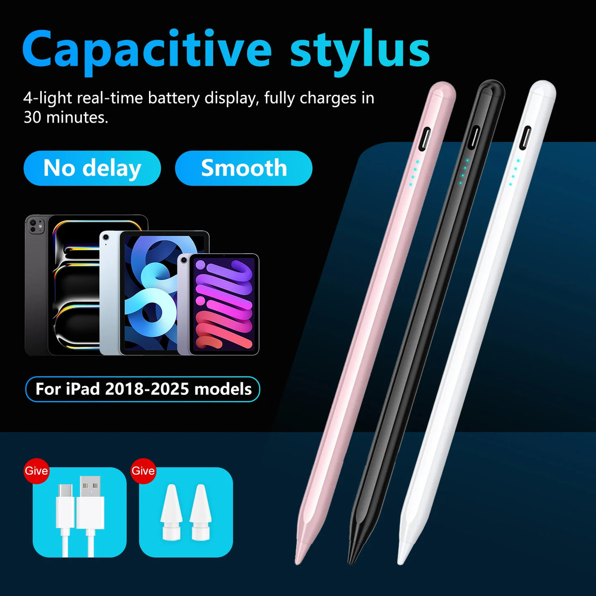 iPad Stylus Pen – Tilt Sensitivity, Palm Rejection, Fast Charge iPad Stylus Pen Axl