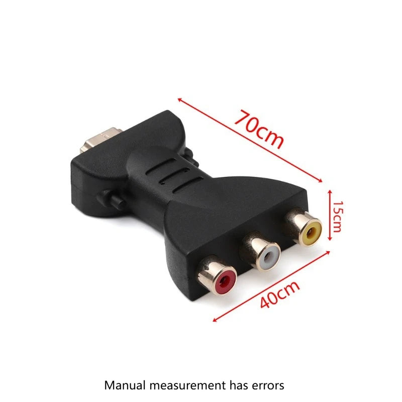 RCA AV to HDMI Adapter Converter – 1080P HD Video & Audio HDMI AV Adapter Axl black-1pcs