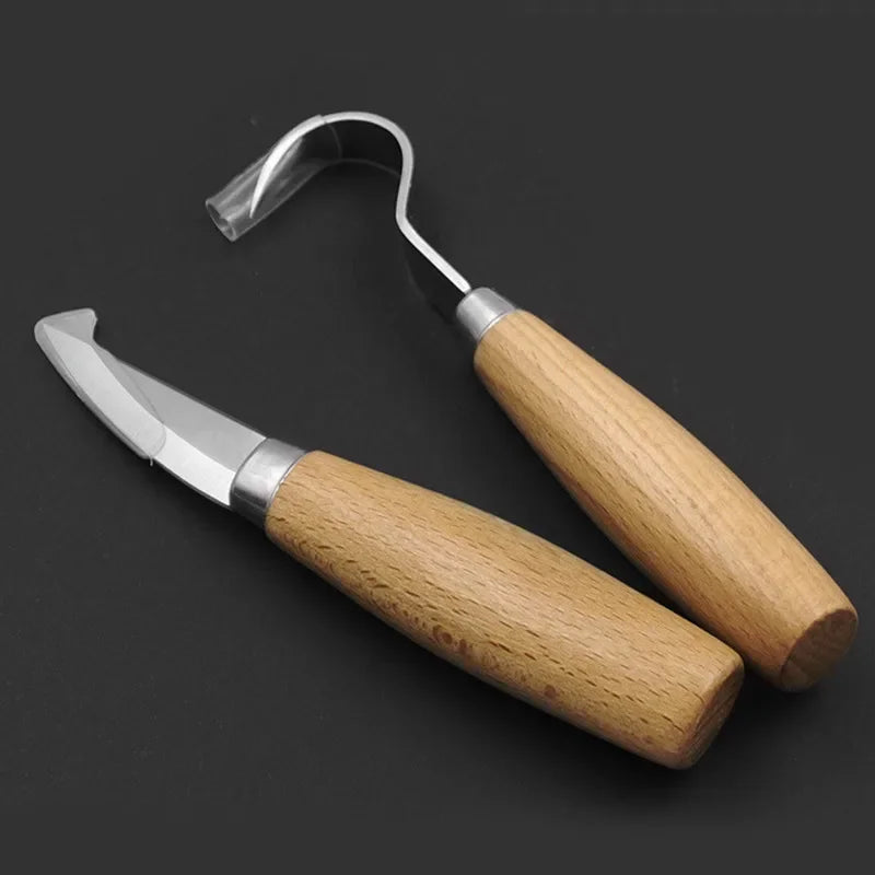 Wood Carving Hook Knife Chisel – Ergonomic Spoon Carving Tool Wood Carving Knife Axl