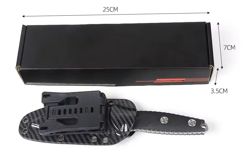 FL FLYWOD Fixed Blade Knife | G10 Handle & Sheath – Camping Fixed Blade Knife Axl Knife A