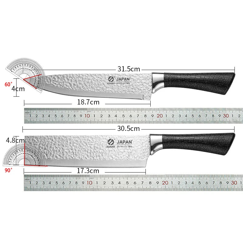 Stainless Steel Chef's Cleaver Knife – Sharp Kitchen Cutting Knife Kitchen Cleaver Knife Axl