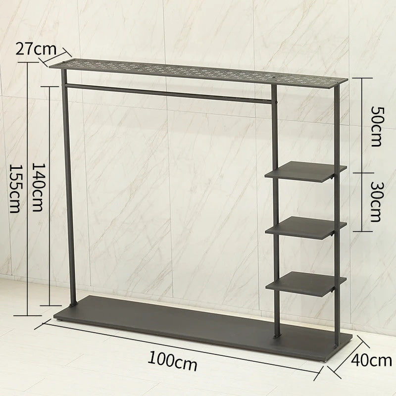 Portable Large Laundry Drying Rack – Balcony Clothes Organizer Laundry Drying Rack Axl Small-Black Shelf