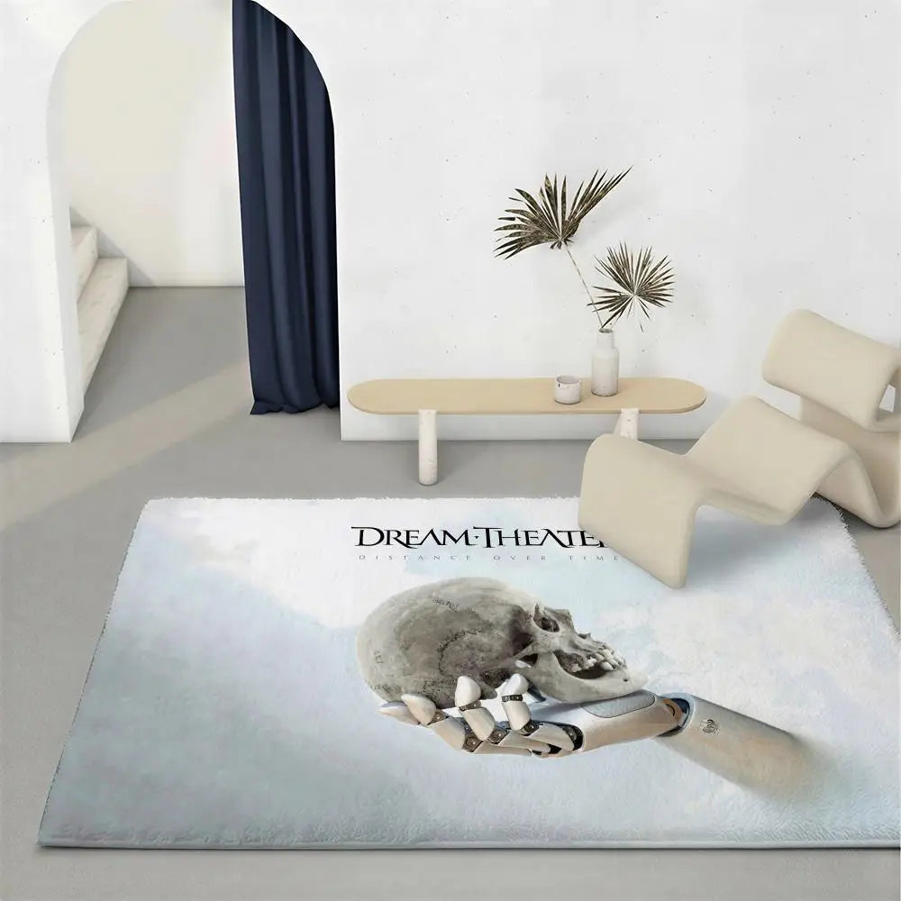 Dream Theater Band Flannel Floor Mat – Non-Slip Indoor Rug Flannel Floor Mat Axl White3 80x120cm