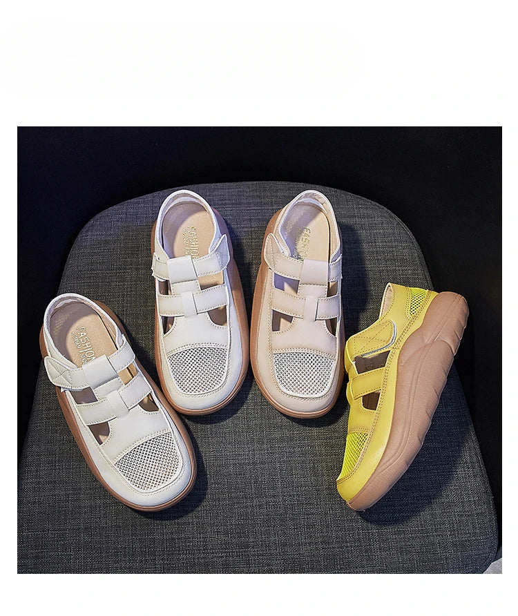 Women's Platform Sandals – Open Toe Slip-On Roman Summer Shoes Platform Sandals Axl
