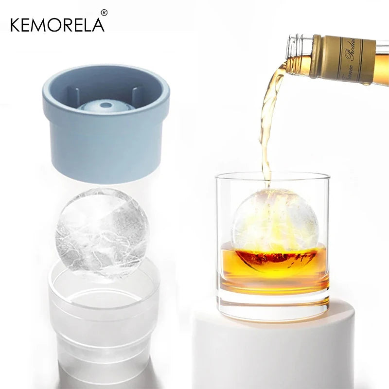 Silicone Ice Ball Mold – Large Round Ice Cube Tray | KEMORELA Ice Ball Mold Axl