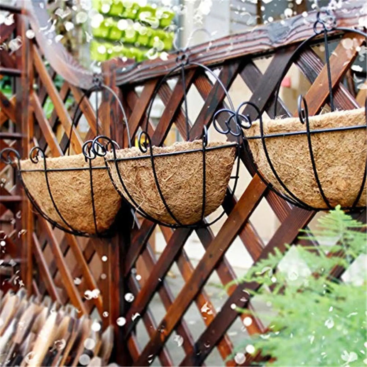 Coco Coir Round Hanging Basket Liner – Natural Coconut Fiber Hanging Basket Liner Axl
