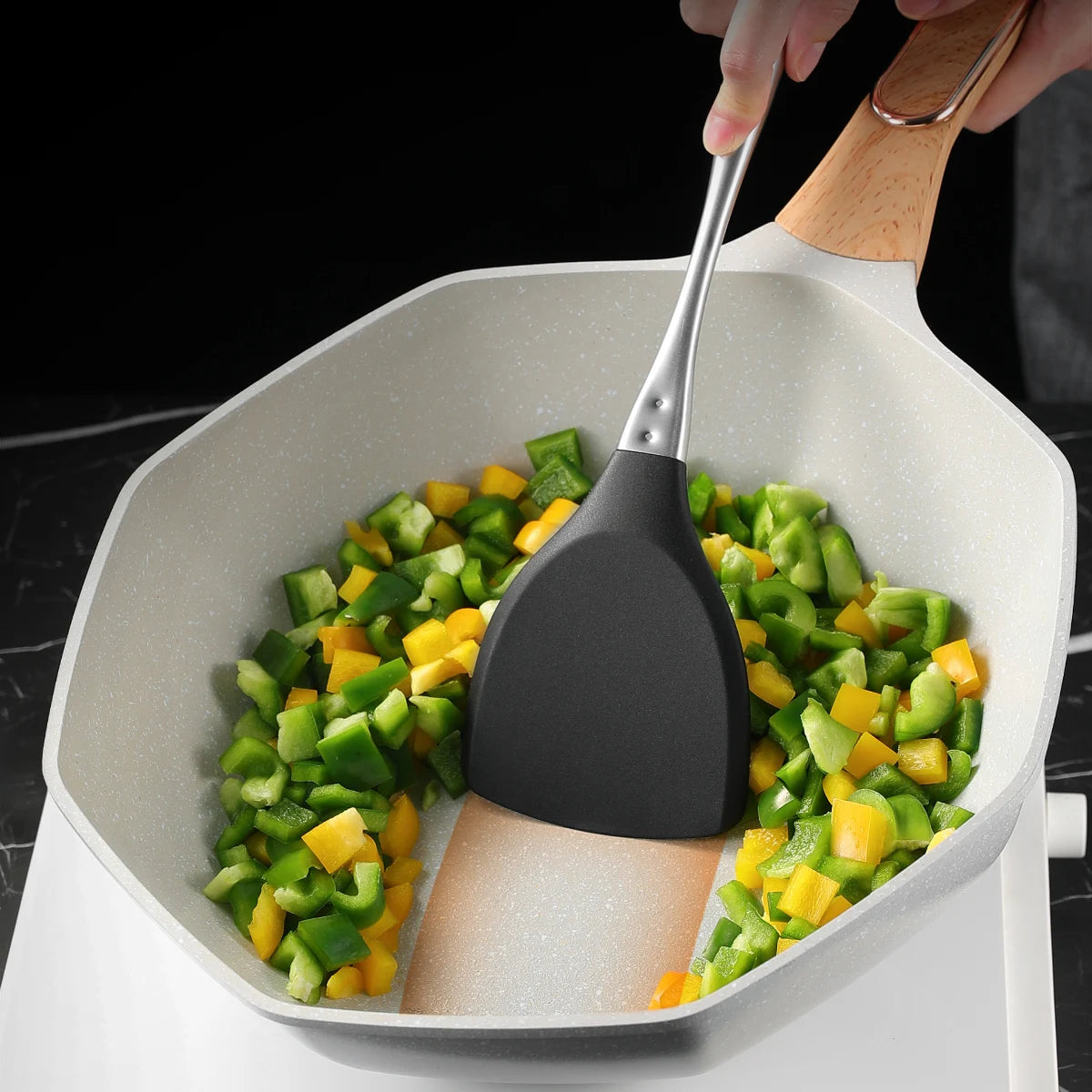 Silicone Cooking Utensil Set – Spatula, Ladle & Spoon Kitchen Utensil Set Axl