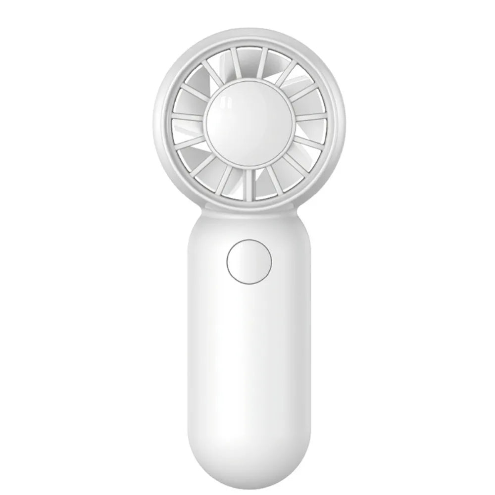 USB Rechargeable Handheld Mini Fan – 3 Speed 500mAh Battery Handheld Mini Fan Axl White