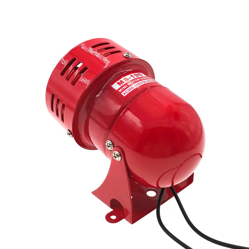 CNMAWAY MS-190 Mini Motor Siren 12V 24V 220V Car Alarm Horn Motor Alarm Siren Axl