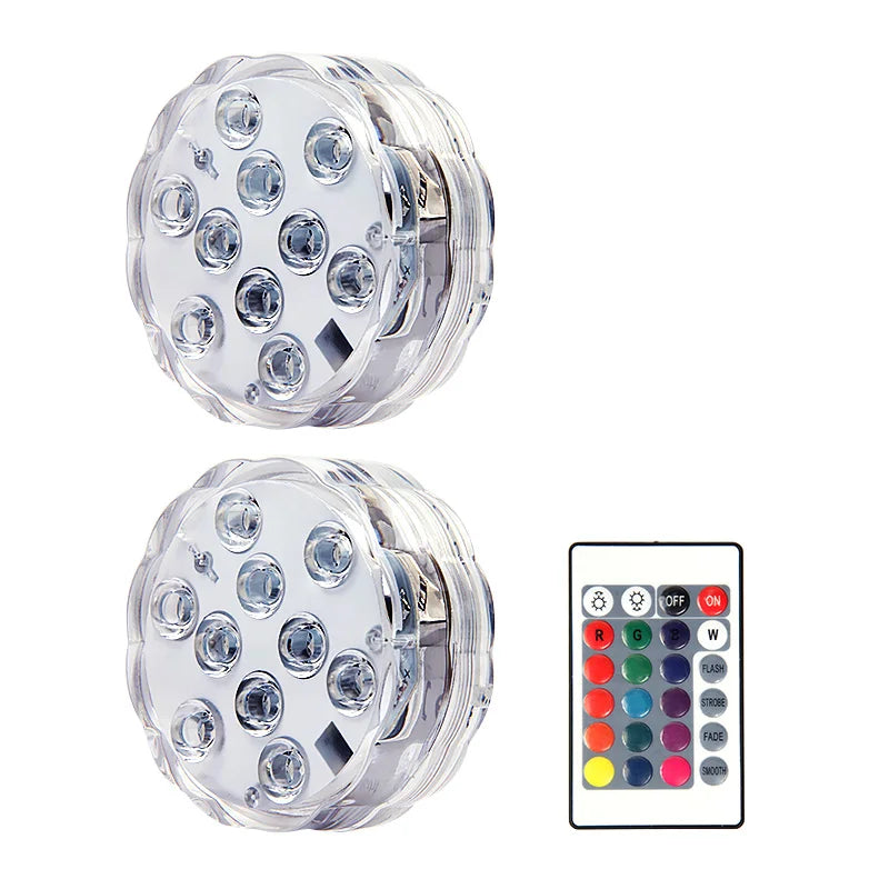 RGB Submersible LED Lights 4-Pack – IP68 Remote Control Submersible LED Light Axl 2 Lamp 1 controller