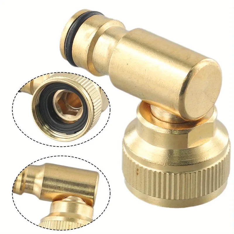 Brass Swivel Elbow Quick Connector – 3/4in BSP Female Hose Reel Hose Swivel Connector Axl