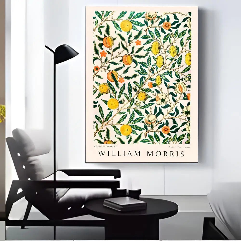 William Morris Canvas Wall Art – Vintage HD Print Home Decor Canvas Wall Art Axl Black7 21X30cmFrameless