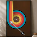 Colorful Record Player HD PVC Self-Stick Wall Art Poster Wall Art Poster Axl White18 50X70cmNoframe