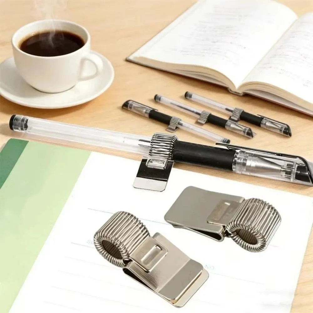Retro Metal Spring Pen Clip – Notebook Pen Holder Pen Clip Holder Axl
