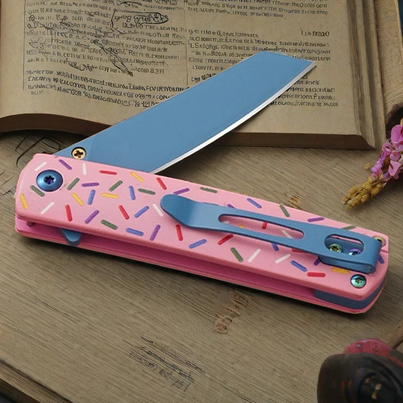 Colorful Folding Keychain Knife – Mini Stainless Steel EDC Blade Folding Pocket Knife Axl