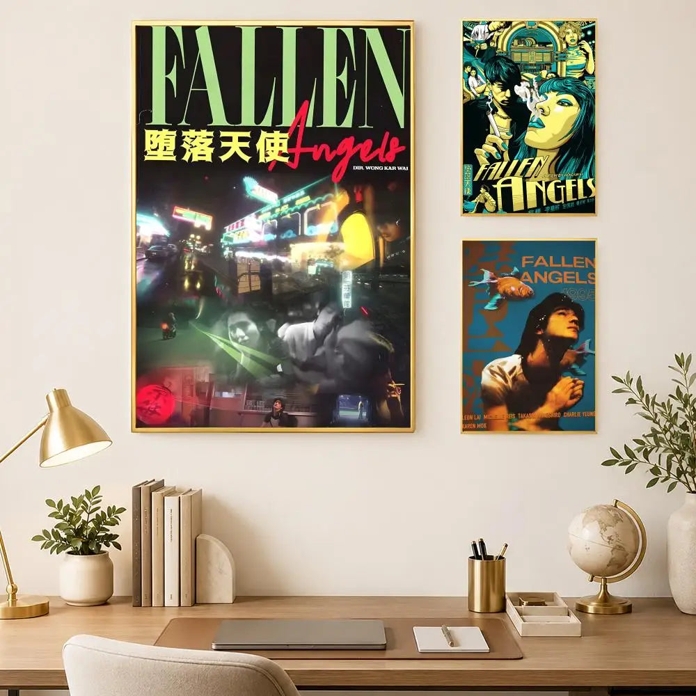 Fallen Angels Movie Poster – Self-Stick HD Waterproof Wall Art Movie Wall Poster Axl