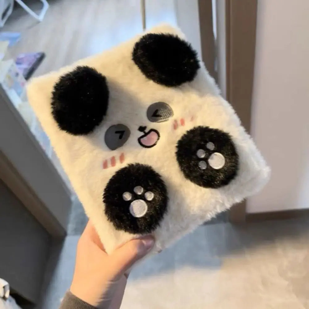 A6 Fluffy Plush Photocard Binder – Cartoon Bear & Dog Album Photocard Binder Album Axl panda