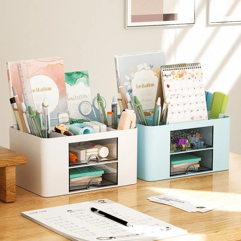 Transparent Drawer Storage Box – Desk Organizer & Pen Holder Desktop Storage Organizer Axl
