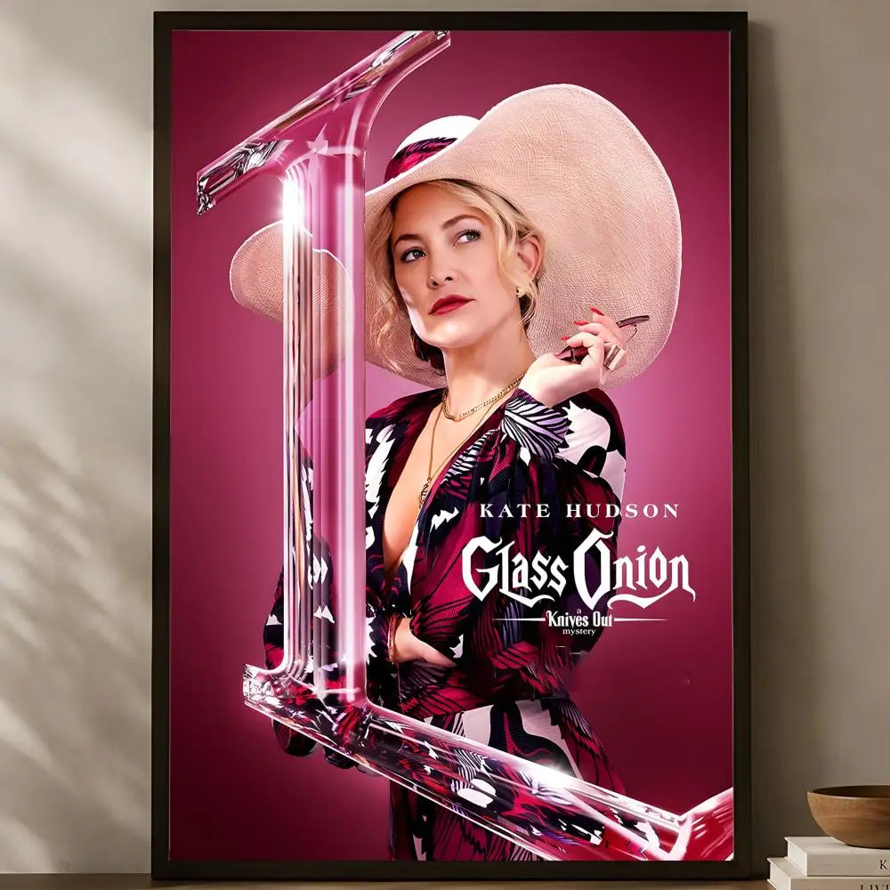 Glass Onion Knives Out Poster – Self-Stick HD PVC Wall Art Wall Art Poster Axl White13 15X20cmNoframe