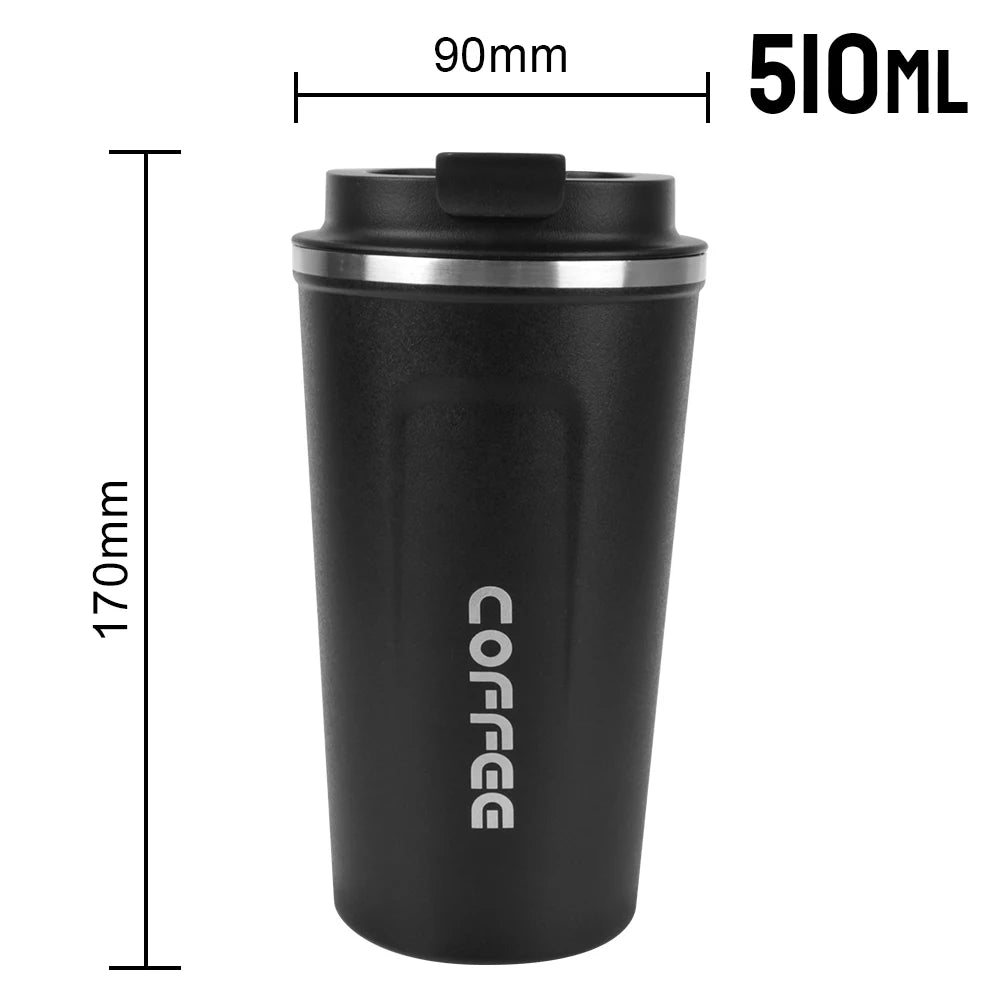 Double-Wall Stainless Steel Travel Thermos Mug 380/510ml Travel Thermos Mug Axl 510ML Black 401-500ml