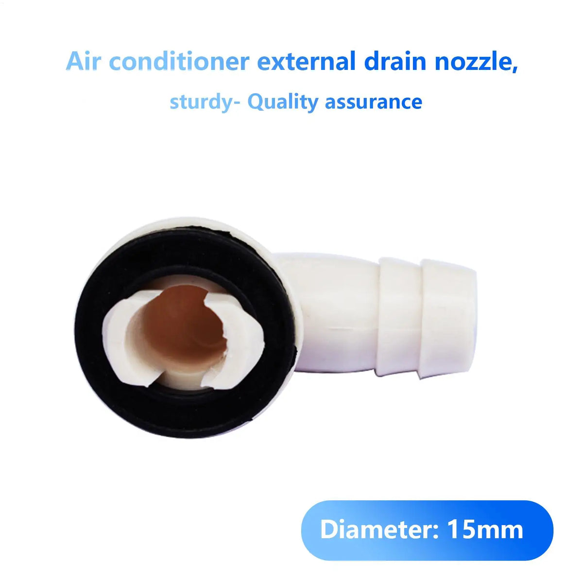 AC Drain Hose Elbow Connector 15mm | Mini-Split & Window AC AC Drain Fitting Axl