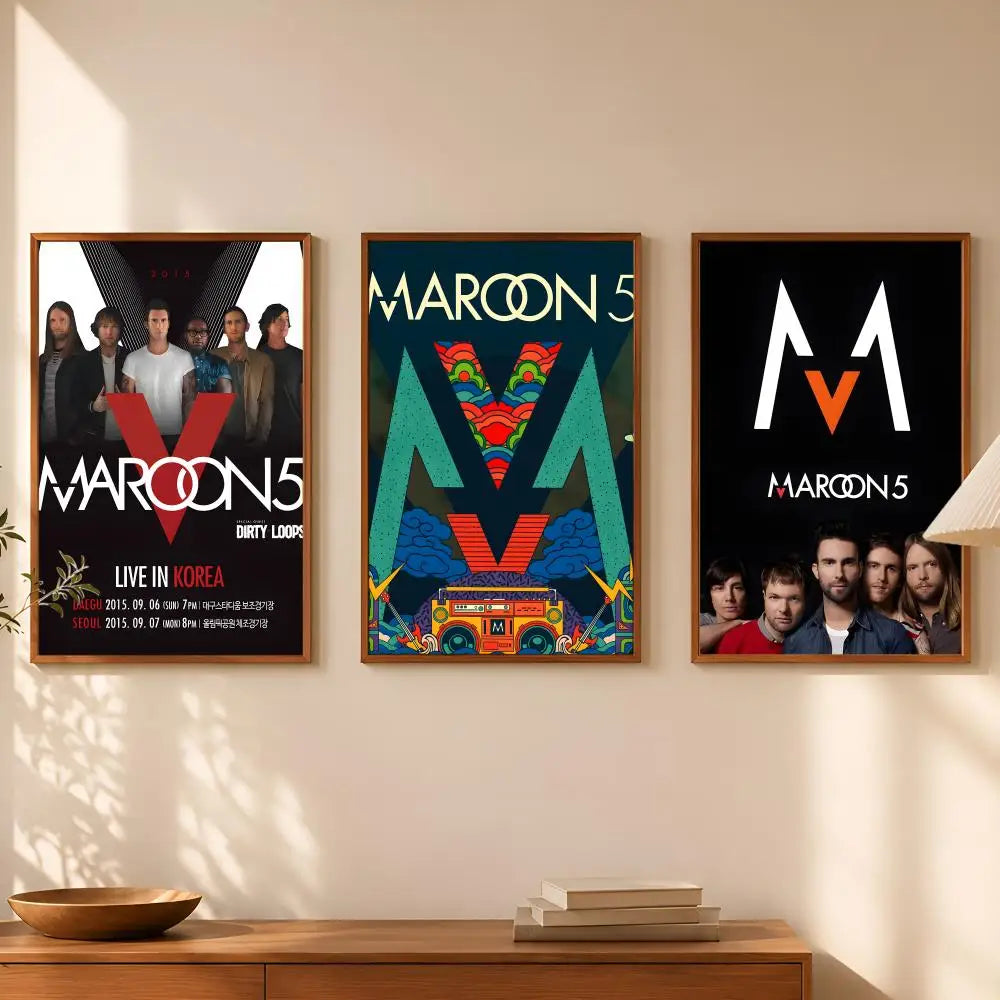 Maroon Self-Stick HD PVC Wall Art Poster – Waterproof Decor Wall Art Poster Axl