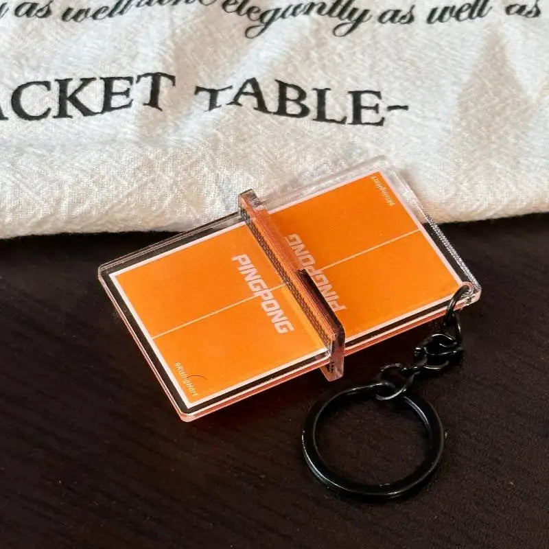 Mini 3D Ping Pong Table Keychain – Acrylic Sports Keyring Gift Sports Novelty Keychain Axl A1