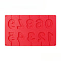 Silicone Number Mold 0–9 | Chocolate, Candy & Cake Baking Silicone Baking Mold Axl red