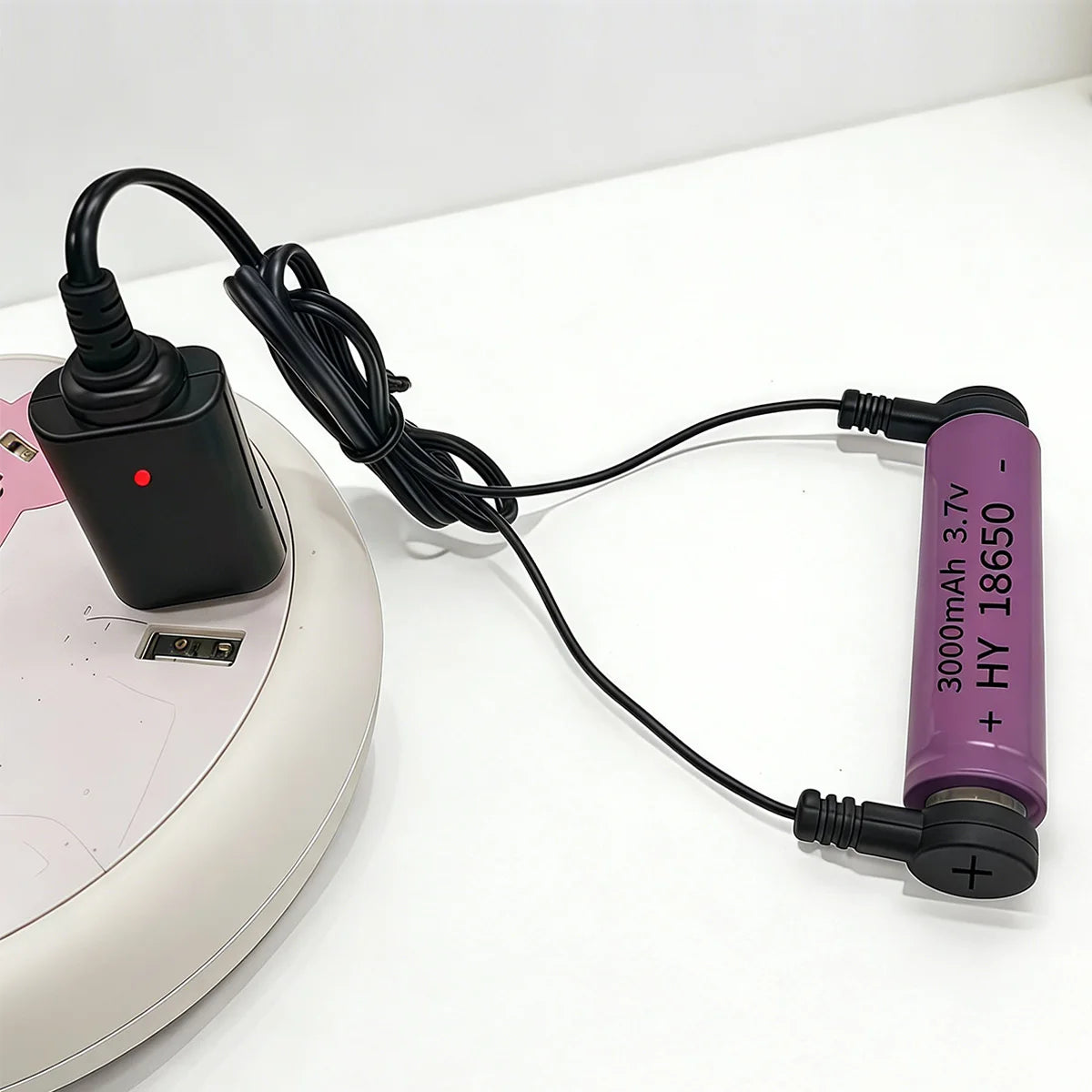 USB Magnetic 18650 Lithium Battery Charger 3.7V 4.2V – 60cm Battery Charger Cable Axl