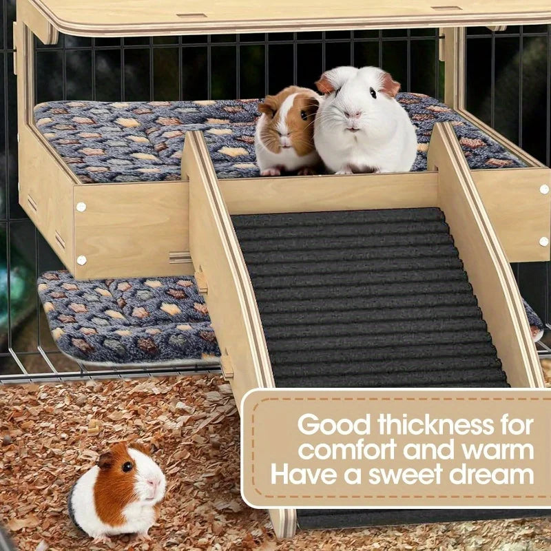 2-Pack Soft Plush Beds for Guinea Pigs, Hamsters & Small Pets Small Pet Bed Axl