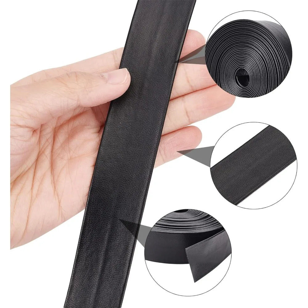 Faux Leather Ribbon Strap 25mm Black 5m – DIY Craft Trim Craft Ribbon Trim Axl