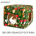 Washable Guinea Pig Hideout Bed | Small Pet House for Rabbits & Hamsters Small Pet Hideout Bed Axl Green