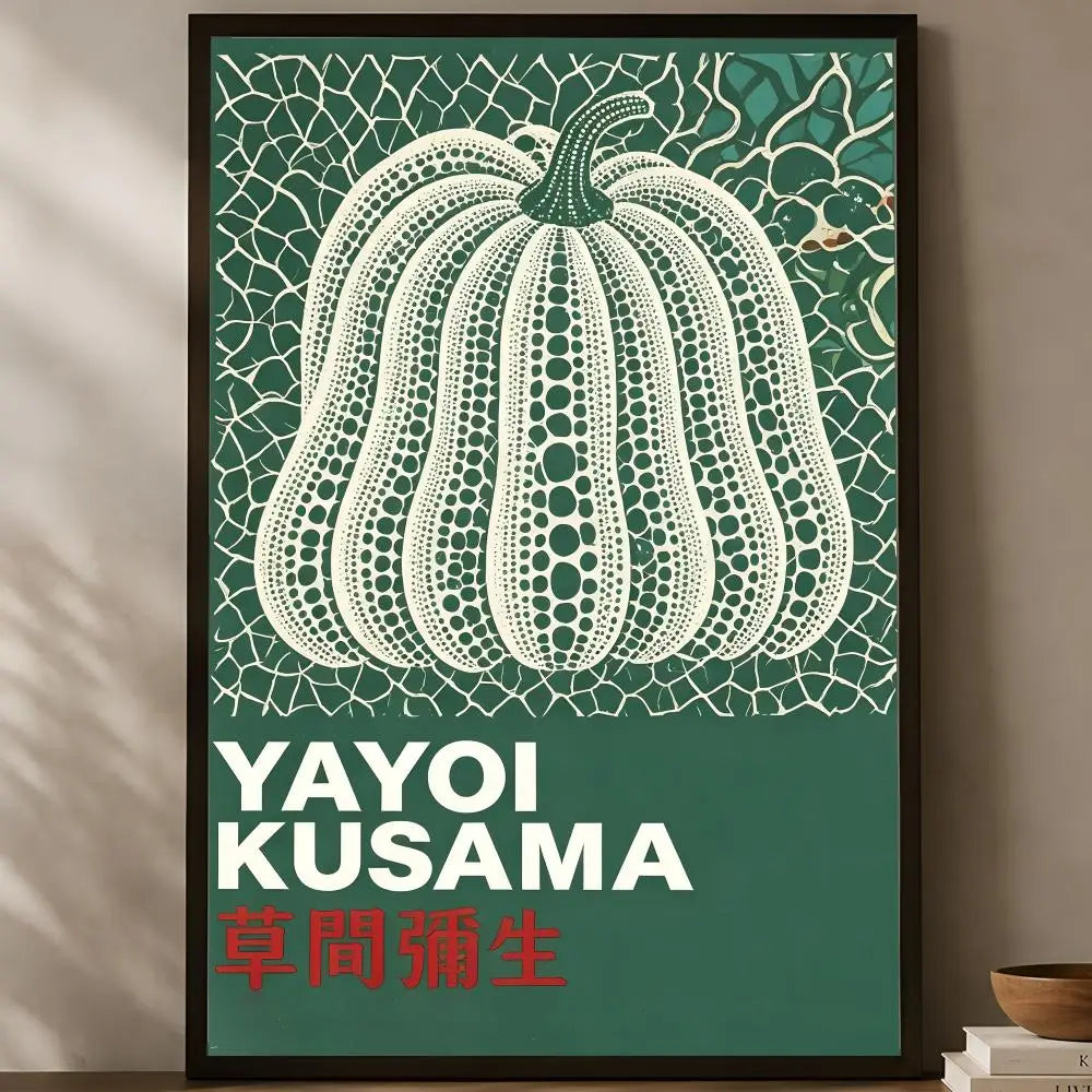 Yayoi Kusama Wall Art Poster – Self-Stick Waterproof HD Wall Art Poster Axl White08 30X40cmNoframe