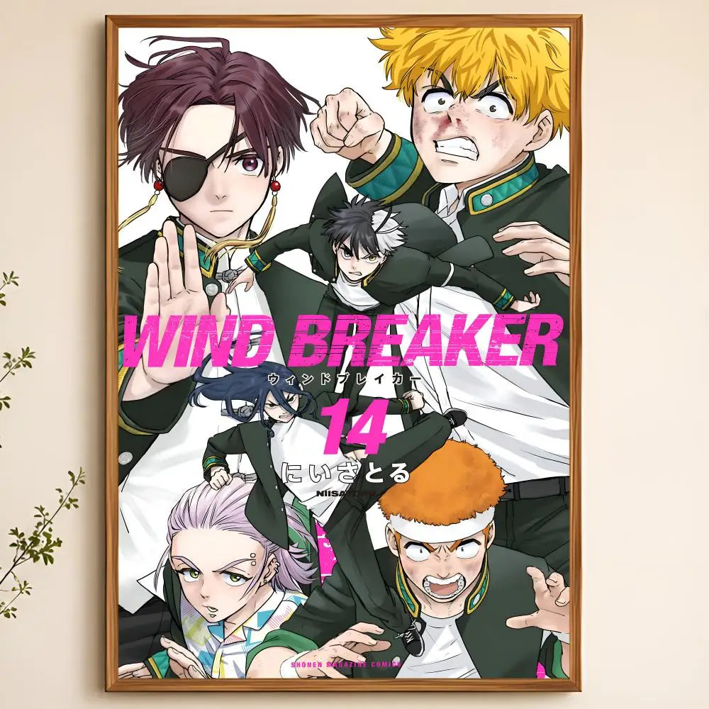 Wind Breaker Anime Poster – Waterproof Self-Adhesive Wall Art Anime Wall Poster Axl White03 60X90cmNoframe