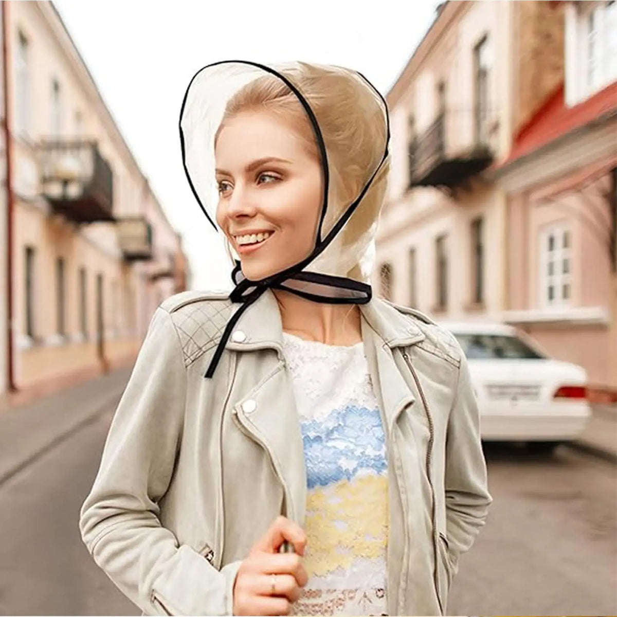 Clear Wide Brim Waterproof Rain Hat – Foldable & Reusable Waterproof Rain Hat Axl