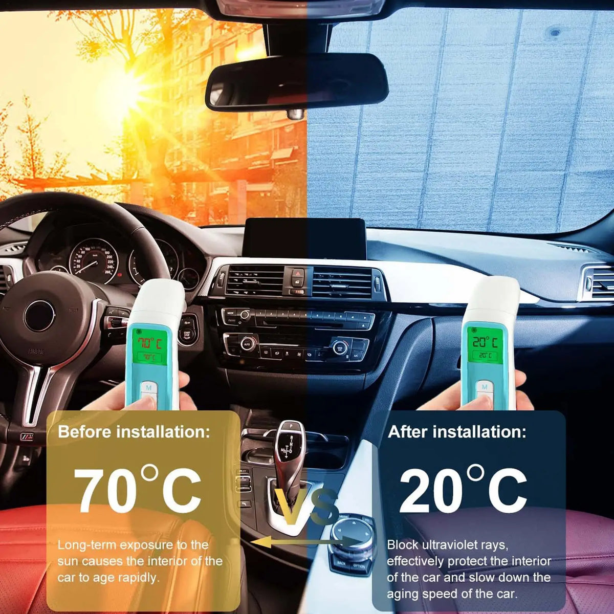Car Windshield Sunshade – Foldable UV Blocking Sun Visor Car Windshield Sunshade Axl