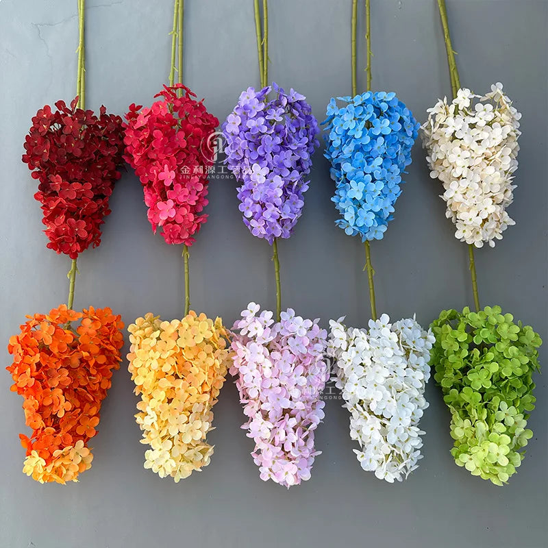 Artificial Hydrangea Flower Branch 87cm Silk Hortensia Stem Artificial Flower Stem Axl