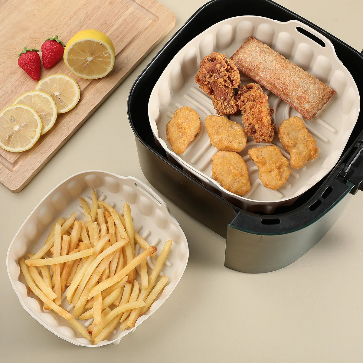 Air Fryer Silicone Tray – Oven Baking Liner & Basket Pad Silicone Baking Liner Axl