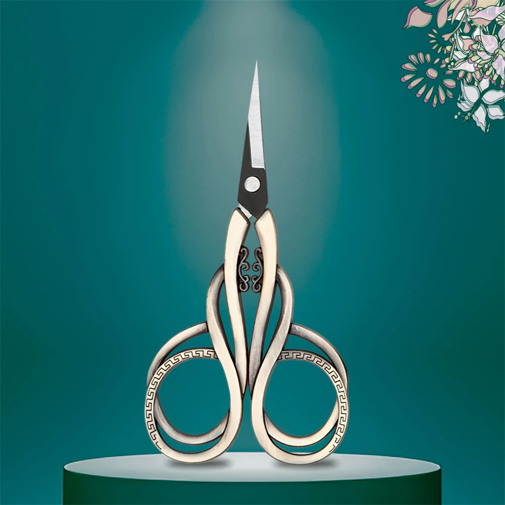 Vintage Stainless Steel Sewing Scissors – Embroidery & Fabric Sewing Scissors Axl Scissors-Bronze