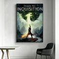 Dragon Age Inquisition HD Wall Poster – Game Room Art Decor Wall Art Poster Axl White14 15X20cmNoframe