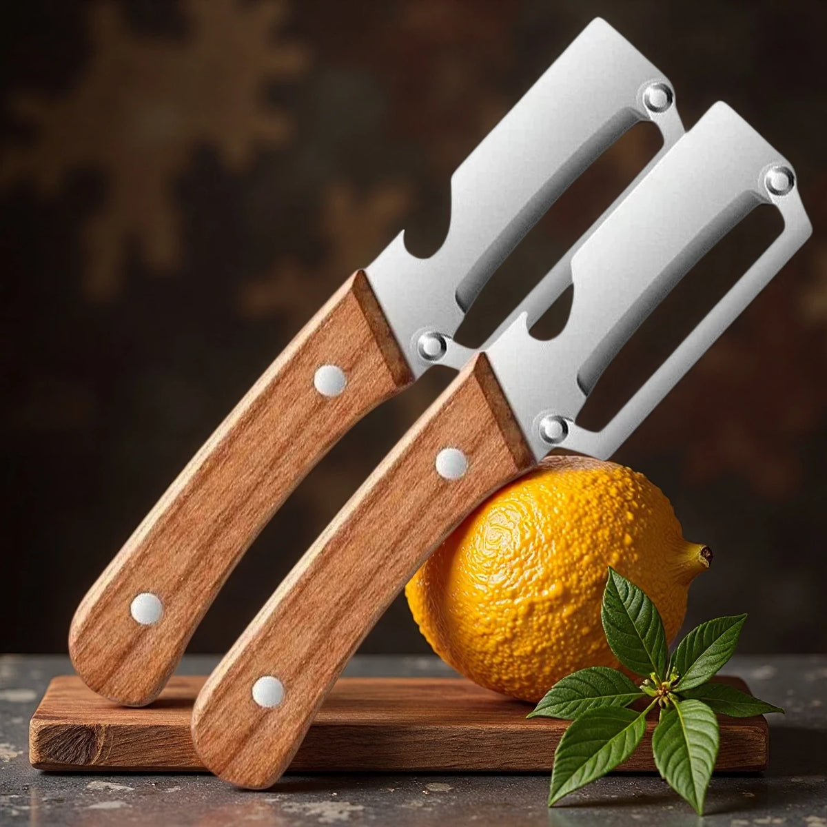 Stainless Steel Peeler Oak Wooden Handle | 1/3/5 Pack Vegetable Peeler Axl