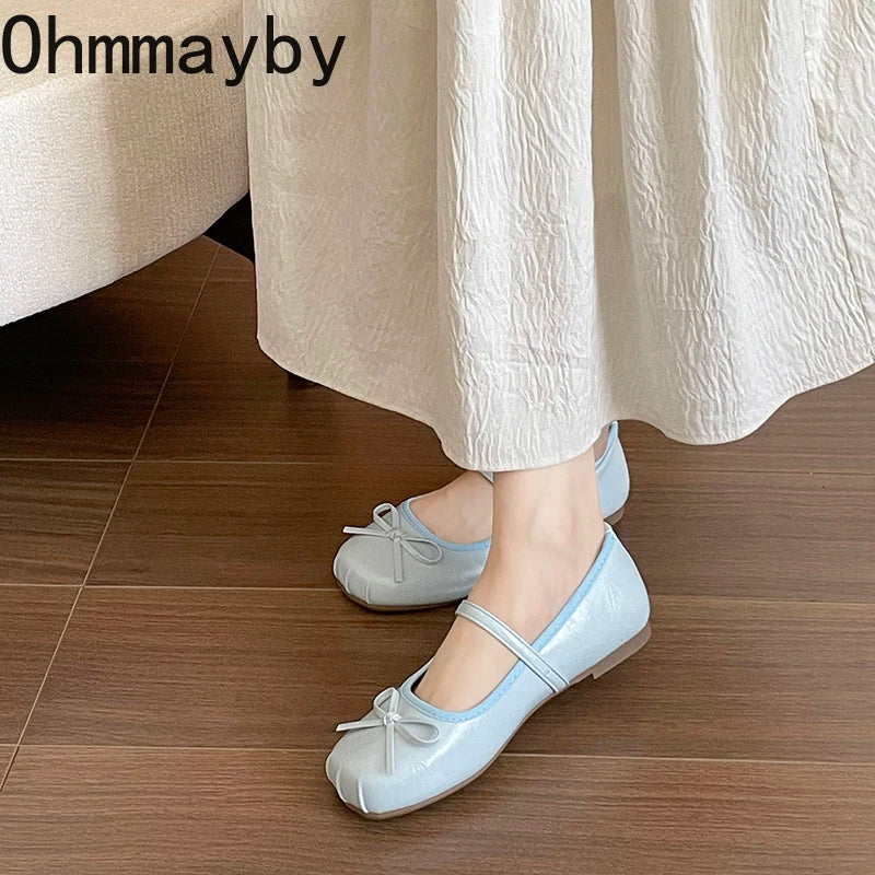 Women's Bow Mary Jane Ballet Flats – Sweet Elegant Shoes Ballet Flats Axl